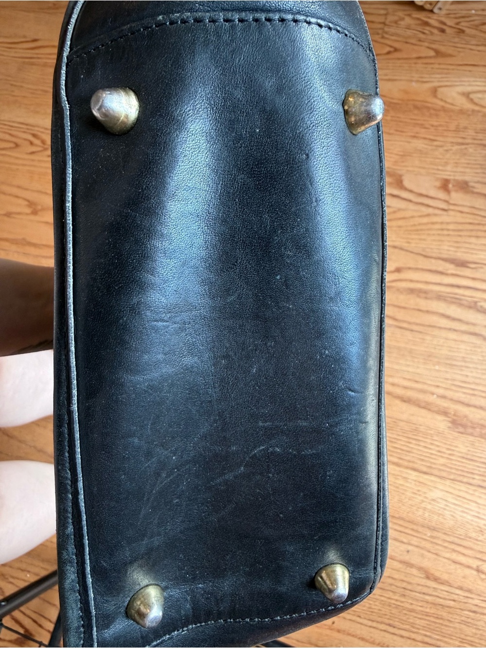 Vintage Coach Black Leather Crossbody Shoulder Bag - Picture 5 of 5